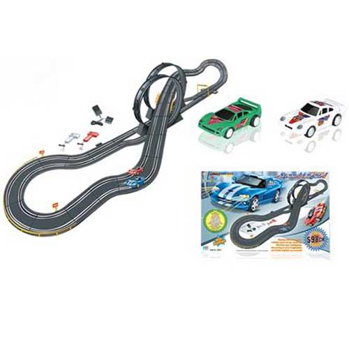 PISTA ELETTRICA AUTO R / C CIRCA 6 METRI GIRO DELLA MORTE PARABOLICA